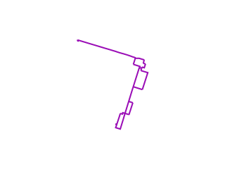 Map showing location of Purple Route