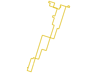 Map showing location of Gold Route